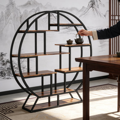 Nordic-Style Metal-Framed Bookshelf, Multi-Tiered Eco-Friendly Board Storage Rack For Home Use Floor-Standing Storage Unit For Living Rooms And Studie