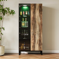 Modern Vertical Wine Cabinet With LED Lights by Latitude Run
