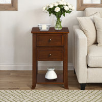 Manhattan 2 Drawer End Table with Shelf by Red Barrel Studio
