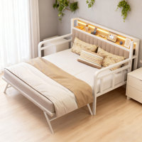 Multifunctional Sofa Bed With Foldable Table & LED Charging Headboard – Pull-Out Trundle Daybed For Small Spaces by Latitude Run