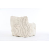 Soft Fluffy Corduroy Fabric Bean Bag Chair Filled With Memory Sponge by Latitude Run
