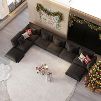 Chenille Upholstered Modular Sectional Sofa with Ottoman - Sleeper Sectional, Convertible to Bed, Soft Fabric Reversible Chaise, Comfortable Living Ro by Latitude Run