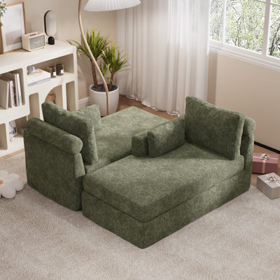 59.8" Length Upholstered Double Chaise Lounge by Latitude Run