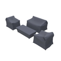 Naomie Acacia Patio Conversation Sets Group Seating Outdoor Furniture Covers by Joss & Main