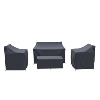 Tisdale Wicker/Rattan Patio Conversation Sets Group Seating Outdoor Furniture Covers by Latitude Run