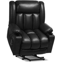 Dual Motor Power Lift Chair Recliner for Elderly with Massage and Heat, Infinite Position Electric Lift Recliner with USB A&C, Cup Holders (T6010 - Fa