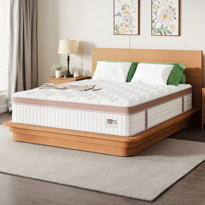 Firm Hybrid Mattress - Gel Memory Foam & Pocket Springs - Pressure Relief, Motion Isolation & Cool Support by Latitude Run