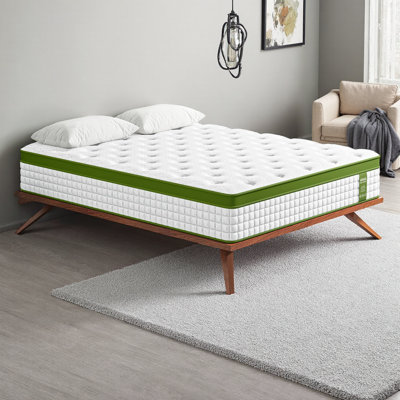 King Size 12" Hybrid Mattress - Gel Memory Foam & Pocket Springs for Pressure Relief, Motion Isolation, CertiPUR-US Certified by Latitude Run