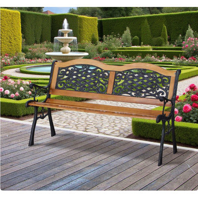 Outdoor Garden Bench, Park Patio Bench by Highland Dunes