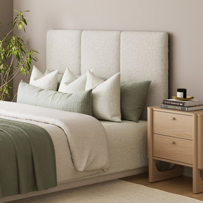 Boucle Upholstered Panel Headboard by Hokku Designs