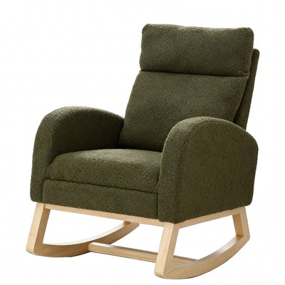 High-Back Leisure Rocking Chair With Footstool Perfect For Nursery Bonding & Quiet Relaxation