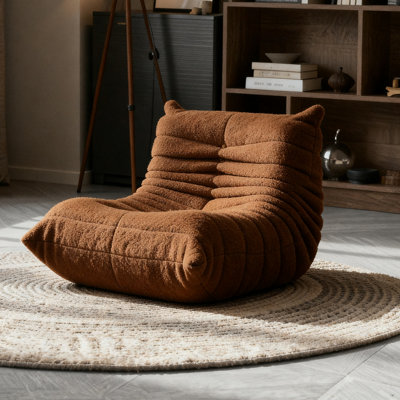 Giant Bean Bag Chair For Adults, Fireside Chair For Living Room With Memory Foam Filled, Accent Sofa Lounge Floor Sofa For Gaming Reading Relaxing Dor by Trule
