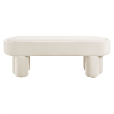 Mossi Oval Performance Velvet Accent Bench by Brayden Studio