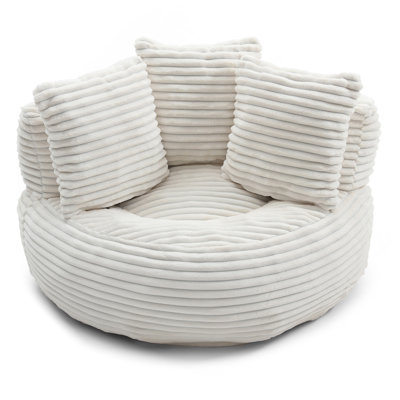 Lazy Sofa, Oversized High Back Bean Bag Couch For Adults And Kids, Corduroy Fabric Large Chair With Filler, Stuffed Big Accent Sofa Lounge Floor Sofa