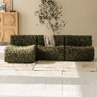 Boneless Sectional 3 Seater Sofa With Chaise, 101" Reversible L-Shaped Modular Sherpa Couches For Living Room – No Assembly by Latitude Run