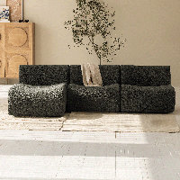 Boneless Sectional 3 Seater Sofa With Chaise, 101" Reversible L-Shaped Modular Sherpa Couches For Living Room – No Assembly by Latitude Run