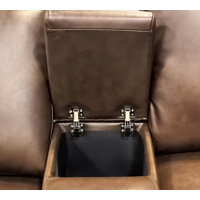 Nchevyshill Leather Match Power Recline Sectional