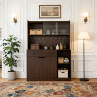71"Tall Kitchen Pantry Storage Cabinet by Latitude Run