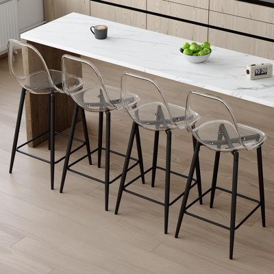 25.6" Modern Bar Stools With Metal Frame(Set Of 2) by Red Barrel Studio