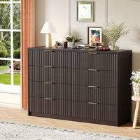 Drawer Dresser, Bedroom Storage Cabinet with Drawers, Wooden Bedroom Dresser for Closet Organization by George Oliver