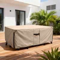 Patio Furniture Covers,Outdoor Furniture Covers Waterproof, Heavy Duty Oxford Patio Table Cover For Dining by Rebrilliant