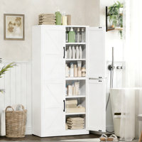 64"H Kitchen Pantry Cabinet, Kitchen Hutch Bar Cabinet with Drawers & Shelves by Ebern Designs