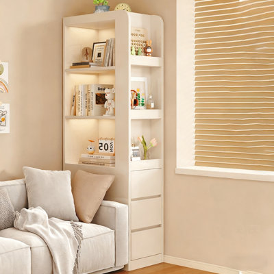 White Manufactured Wood Corner cabinet by Hokku Designs