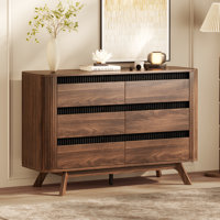 6-drawer Dresser 47.2"w Double Dresser Wide Dresser by Ebern Designs