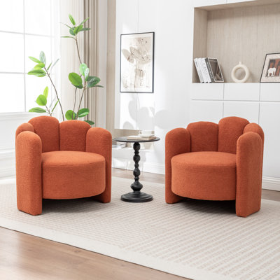 Sherpa Upholstered Barrel Chair by Latitude Run