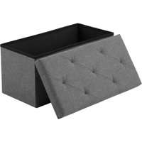 30" Folding Storage Ottoman Bench, Ottomans with Storage by Latitude Run