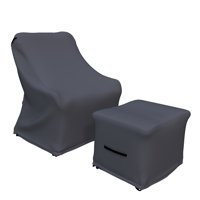 Allexis Wicker Outdoor Lounge Chair With Ottoman Patio Furniture Covers by Latitude Run