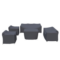 Harbin Wicker Rattan Patio Conversation Sets Group Seating Outdoor Furniture Covers by Latitude Run