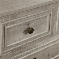 Dressers: Farmhouse 5-Drawer Antique White Organizer for Bedroom/Living Room | Engineered Wood | Natural Texture by Ophelia & Co.