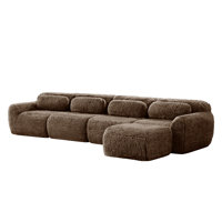 Premium Plush Modular Sectional Sofa, Chocolate, Living Room Comfort by Latitude Run