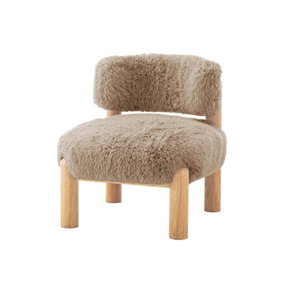 25.4" W Contemporary Accent Chair, Taupe by George Oliver