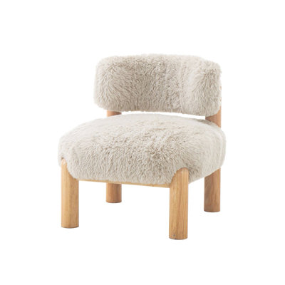 25.4" W Contemporary Accent Chair, Taupe by George Oliver