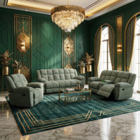 Corduroy 3-Piece Living Room Recliner Sofa Set