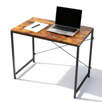 32-Inch Modern Simple Writing Desk for Home Office or Bedroom, Rustic Brown by 17 Stories