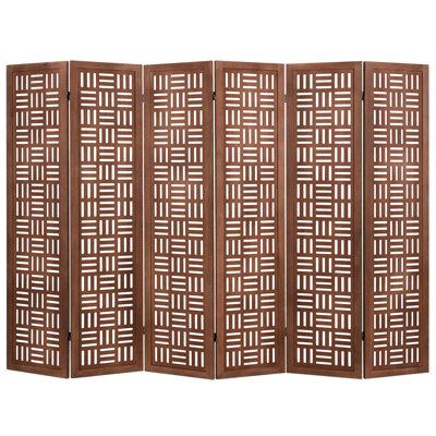 Panel Room Divider w/ Double Action Metal Hinges Solid Wood Frame for Bedroom by Dakota Fields