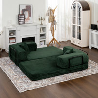 Convertible 4-in-1 Sleeper Sofa Bed With Removable Armrests
