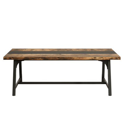 Modern Rectangular Conference Table for 6-8 People, Durable Metal Frame, Large Work Surface for Boardroom & Team Collaboration "Grey & Black by Wrought Studio