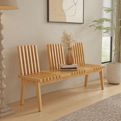 Modern Wood Convertible Bench For Dining Room Entryway And Outdoor Patio by Ebern Designs