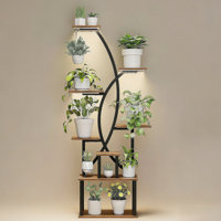 Plant Stand Indoor,Modern Metal Plant Display Rack For Living Room/Patio by Arlmont & Co.
