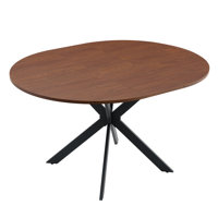 Space-saving Extendable Dining Table, Walnut Mdf, Modern Style For Small Kitchen by East Urban Home