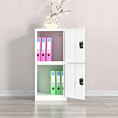 Small Corner Locker With 2 Doors And Lock Latch by Wrought Studio
