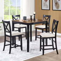 5-Piece Counter Height Dining Table Set With 4 Chairs by August Grove