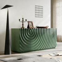 Modern Buffet Cabinet with 3D Textured Doors and Ample Storage for Living Room or Kitchen