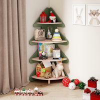 Tree Bookshelf for Kids, 4-Tier Montessori Corner Bookcase, Space-Saving Freestanding Storage Organizer for Books & Toys, Suitable for Kids Room, Play by Isabelle & Max