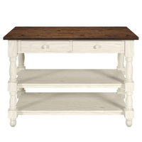 Wood Kitchen Island 2 Drawers 2 Shelf |