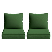 8-pcs Patio Individual Chair Cushion Covers – 4" Thick Water-repellent Replacements For 4-seat Sectional Sofa by Latitude Run